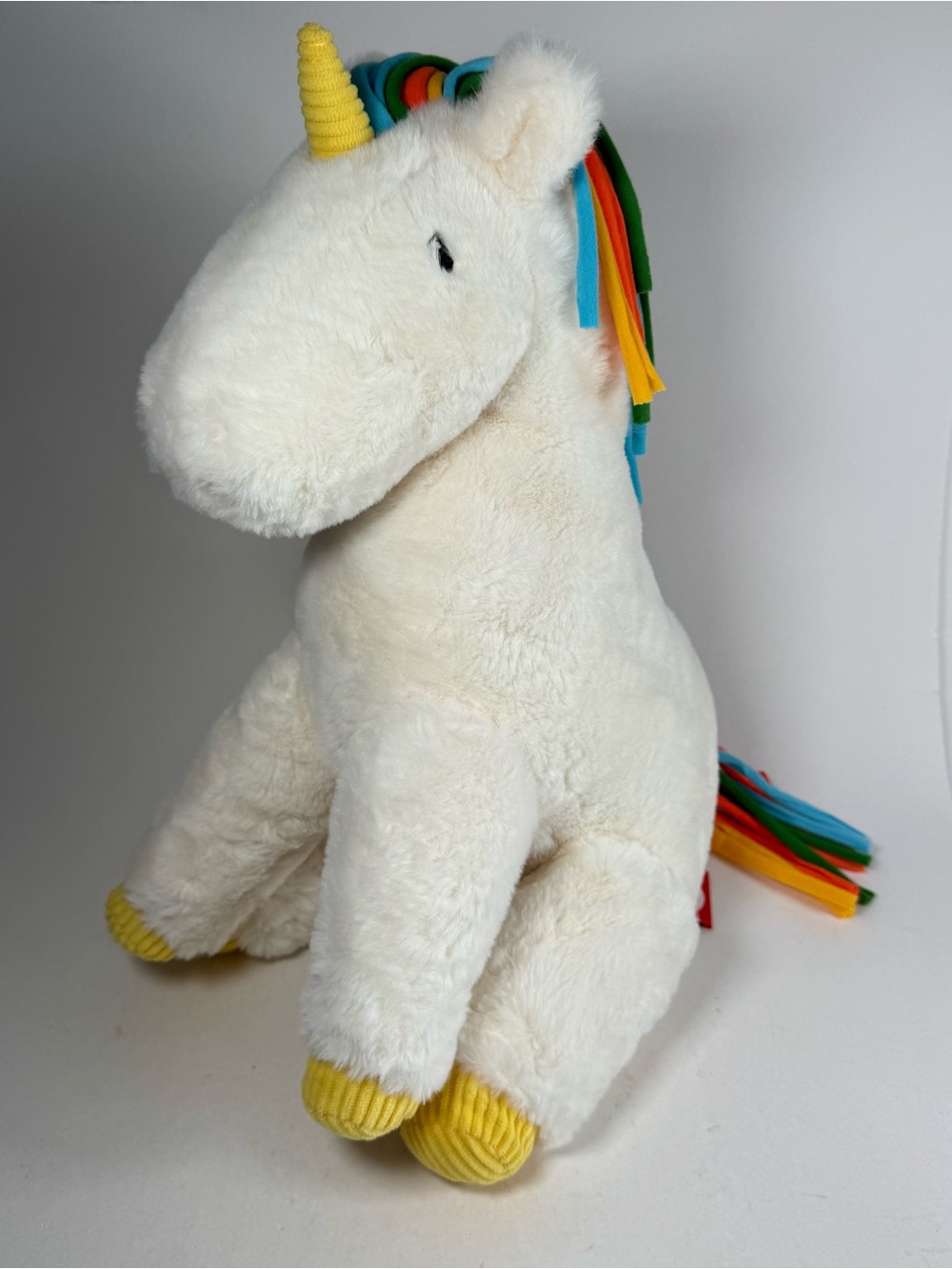 Gigglescape Plush Unicorn White Rainbow Tail Mane 13" 2024 Stuffed Animal Toy